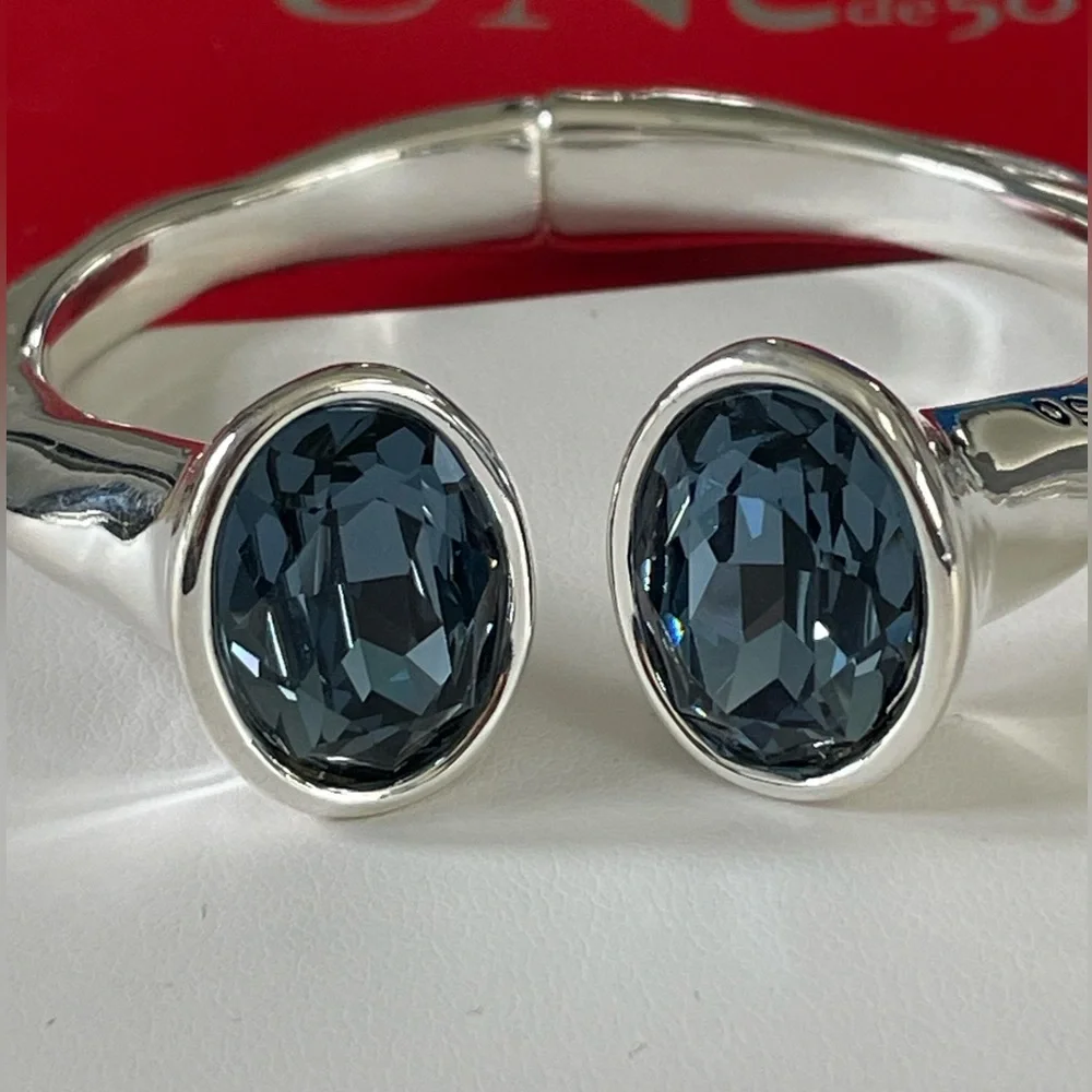 Uno de 50 Bracelet - NEVER SEEN - Silver with Blue Swarovski Crystal